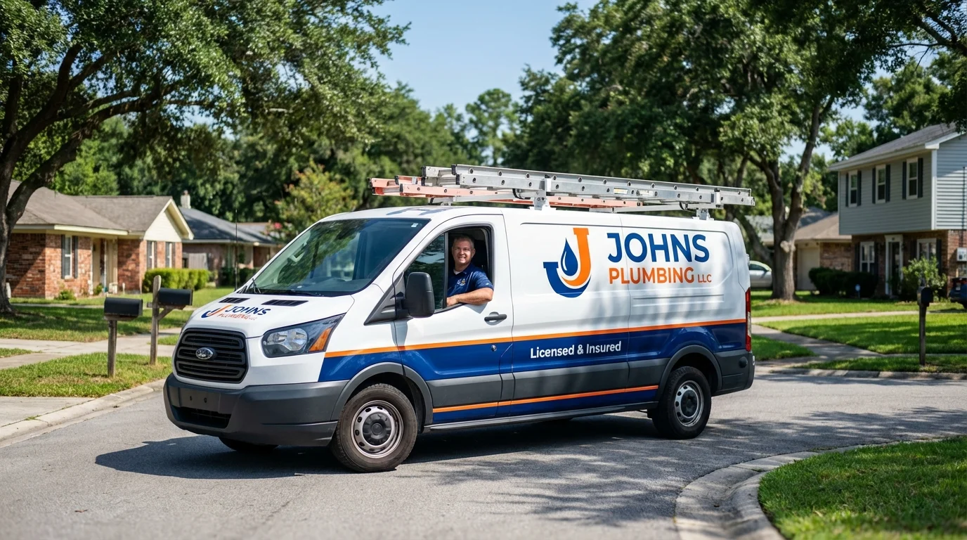 Johns Plumbing LLC service van in Hot Sulphur Springs, CO