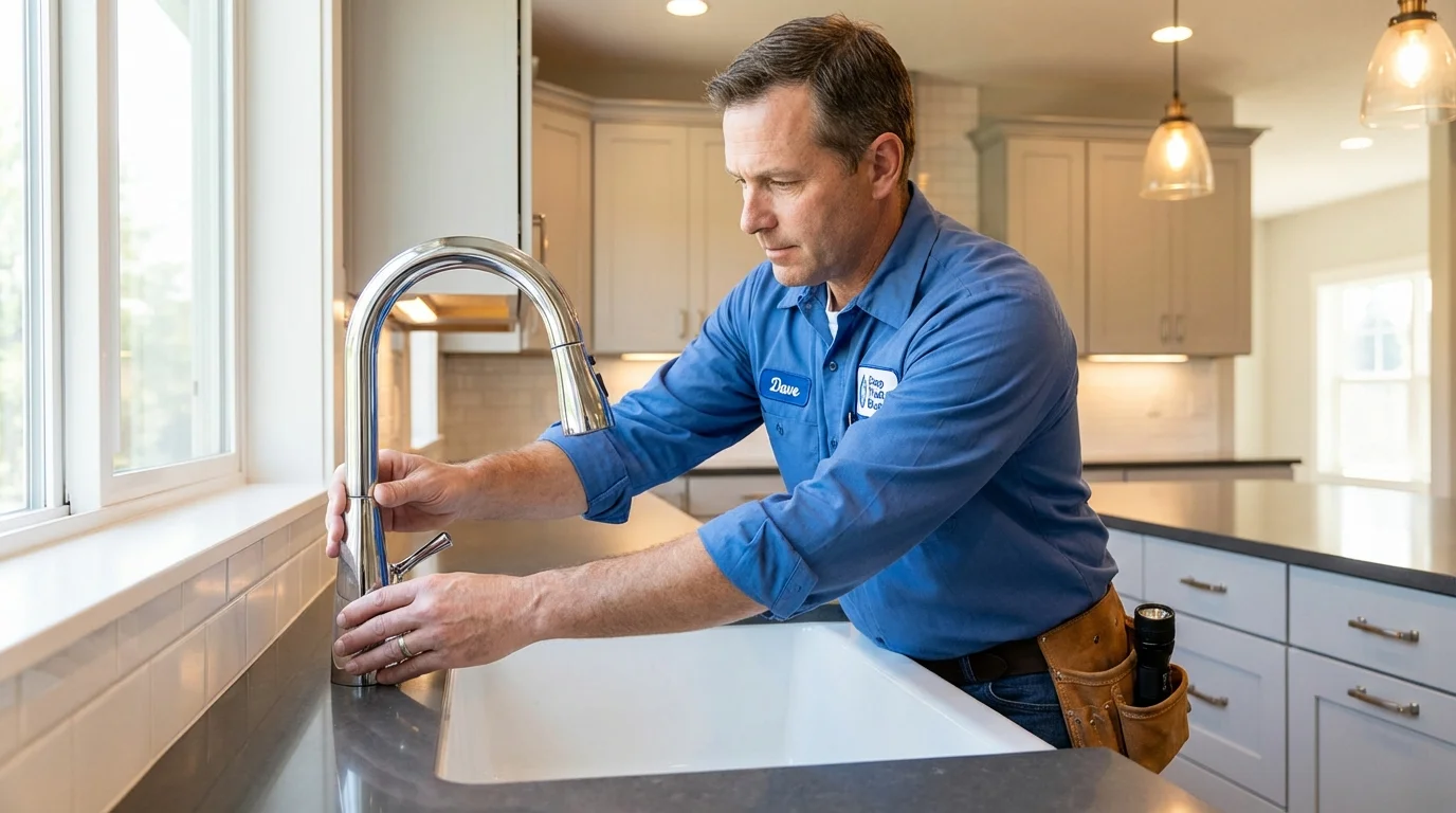 Kitchen faucet installation by Johns Plumbing LLC in Hot Sulphur Springs