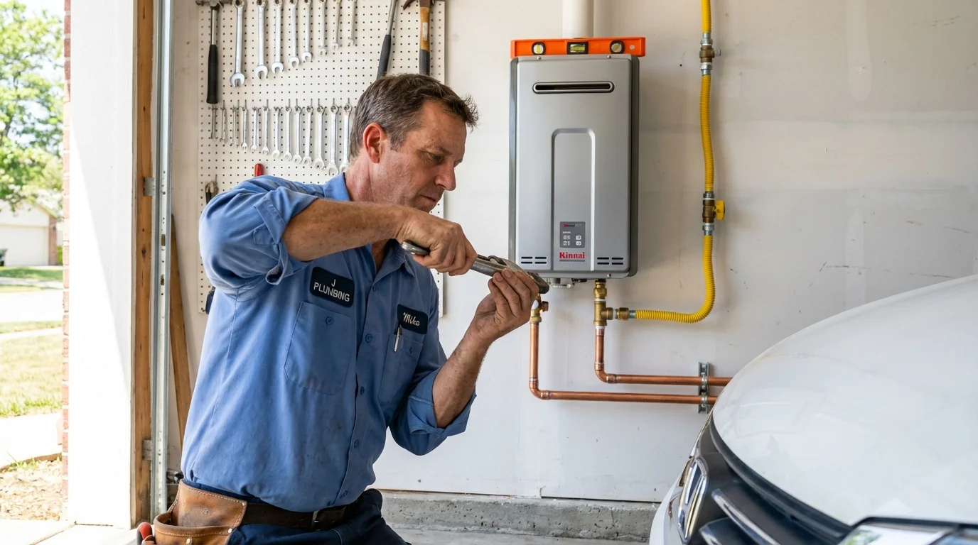 Tankless water heater installation by a Johns Plumbing LLC plumber in Hot Sulphur Springs